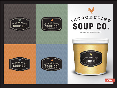 Logo + Packaging Design ambient media branding identity label logo organic packaging rooster soup