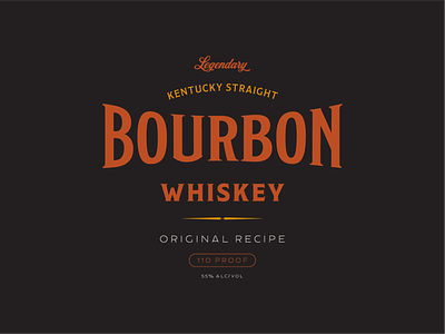 Bourbon badge bourbon label typogaphy whiskey