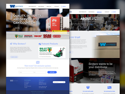 Scotsco Website bootstrap industrial marketing ui ux web design website