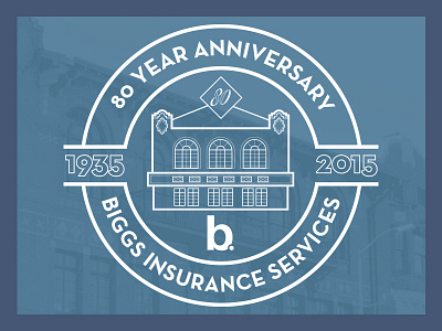 Biggs Insurance 80th Anniversary anniversary branding insurance logo