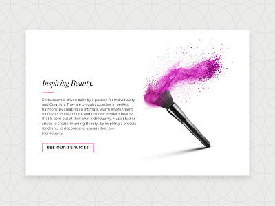 Muse Beauty - UI branding hair salon makeup artist mua ui user interface ux web design