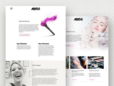 Muse – About Page branding hair salon makeup artist mua ui user interface ux web design