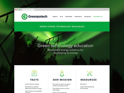 Greenpotech - Home Page home page renewable energy ui user interface ux web design