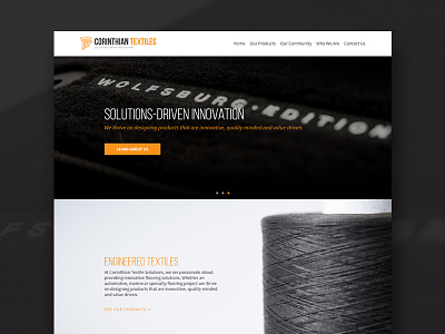 Corinthian - Homepage automotive clean icons marine products ui user interface ux web design