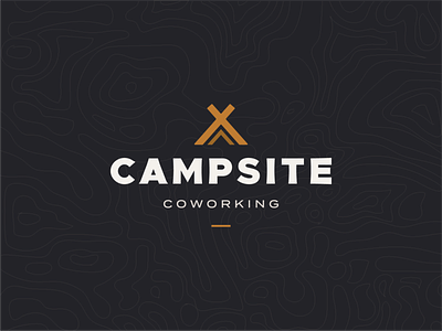 Campsite Branding brand branding camp campfire coworking coworking space identity logo logomark typography