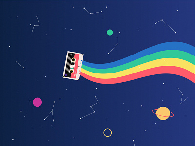 60's Trip animation design flat illustration minimal trip ui vector