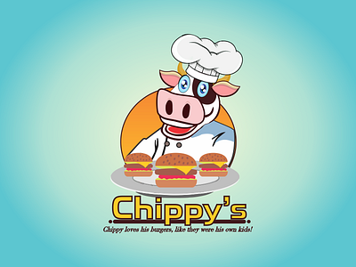 Chippy's Burger cartoon logo logo design mascot professional