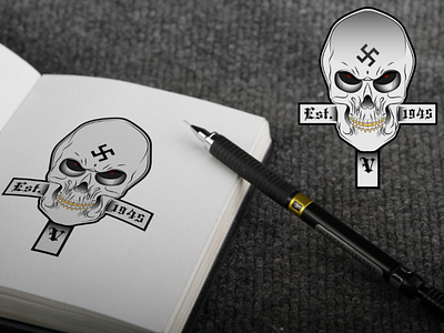 Skull logo and illustration