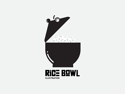 Rice Bowl cartoon logo apparel design apparel logo branding cafe logo cartoon cartoon logo design illustration logo logo design mascot restaurant logo tshirt logo vector