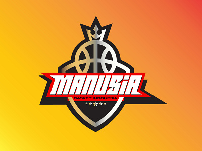 Manusia Basket Indonesia basketball team logo branding emblem logo esport logo gamer gaming logo graphic design logo mascot mascot logo mascot shield sport logo sport symbol vector