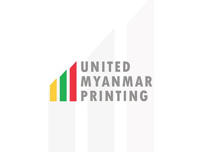 United Myanmar Printing branding illustration logo myanmar
