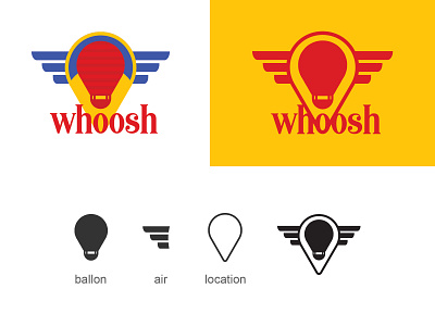 Whoosh dailylogochallenge hotairballoon illustration logo