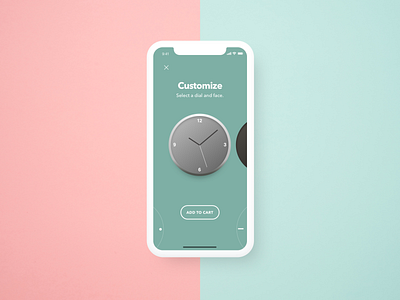 Clock Customization Interface clean clock customization design interaction iphone x ui ux