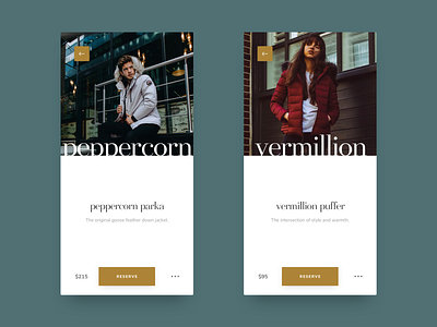 Fashion App - Item Screen app design fashion typography ui