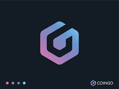 CoinGo Logo art bitcoin blockchain crypto cryptocurrency design gradient logo logotype rebrand wordmark