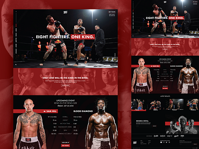 King in the Ring Landing Page graphic design minimal ufc ui ui design ux design website website design