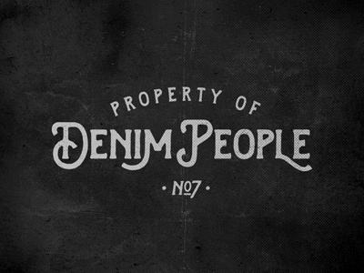Property of Denim People brand identity branding logo