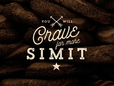 Crave For Simit! bagel breakfast simit turkish turkish bagel typography vintage