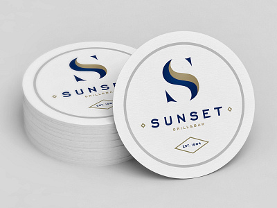 Sunset bar brand identity branding card logo restaurant s sunset
