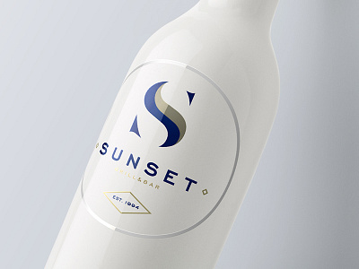 Sunset Bottle bar brand identity branding card logo restaurant s sunset