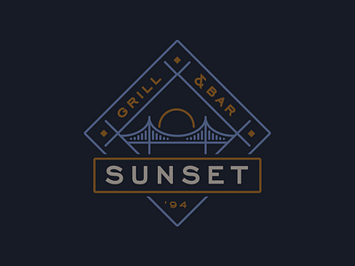 Sunset Restaurant Logo bar brand identity branding card istanbul logo restaurant sunset