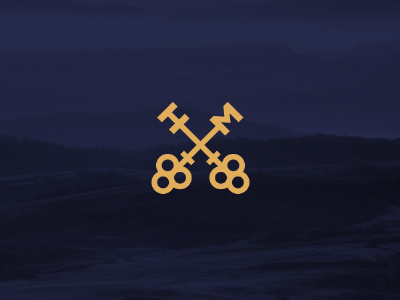 Talaton Group Logo blue brand branding corporate identity elegant emblem gold identity initials keys logo mark