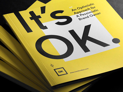 It's OK book booklet brand branding logo selfpromotion studio