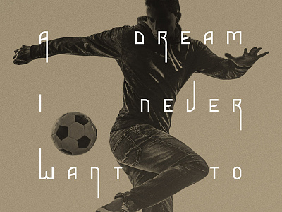 Atiba Poster I atiba font football poster sepia silhouette soccer sports typography