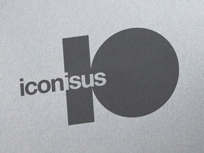 10th Year Anniversary Logo iconisus logo typography