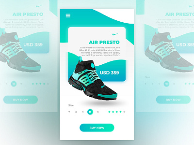 Nike Store aplication app interface nikestore ui ux