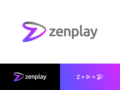 zenplay apps brand identity branding dynamic icon identity logo mark media modern movie organic play play button streaming vector vibrant video z logo zen