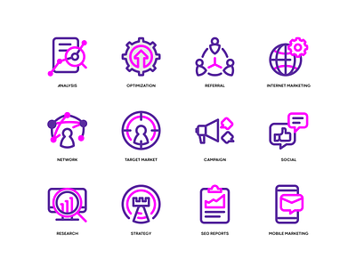 Marketing Icon business computer e commerce icon icon design icon sets icons illustration internet marketing marketing marketing campaign media mobile marketing networking optimization research search seo ui web marketing