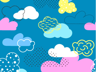 Cartoon clouds by Kseniia Khomyakova on Dribbble