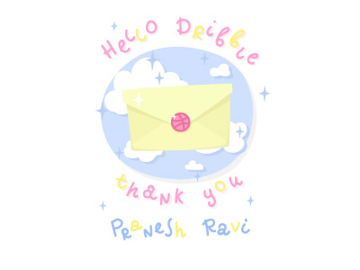 Hello Dribble gratitude illustration letter thanks