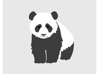 Cute panda bear animal bear black character design fauna graphic illustration mammal nature panda vector white wild wildlife