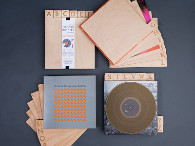 Record Dividers Full Collection 2013 laser cut letterpress music product design vinyl wood