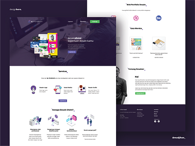 Landing Page - Designer Portfolio design graphic design layout minimal web design