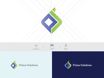 Logo Prima Solutions art branding design flat graphic design icon identity illustration illustrator logo minimal type typography vector web