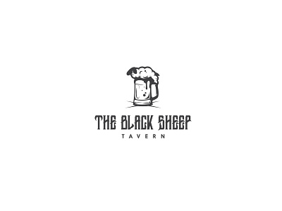 The Black Sheep Tavern digital illustration food drinking graphic design logo logo design logos tavern logo vector vector illustration