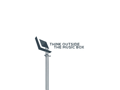 Think Outside the Music Box - Podcast concept design graphic design graphic designer illustration logo negative space podcast vector