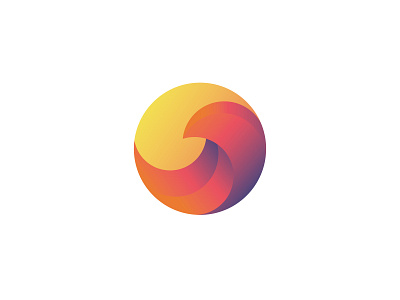 Waves circular idea logo logoidea red redtones tones wave waves