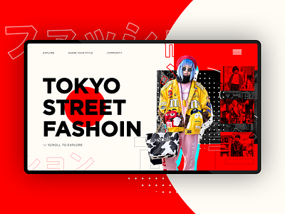 Tokyo street fashion design ui web