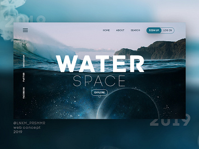 Water Space design ui web