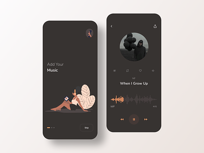 Music App app designer dribbble illustration music music app shot ui ux web webdesign