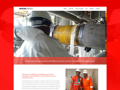 Website Design for AMOB Energy web userinterface website