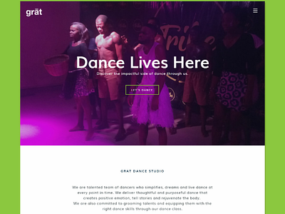 Grat Dance Studio Website website design digital ui ux