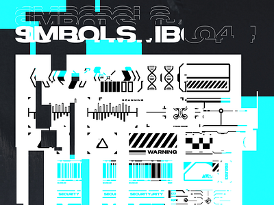 SYMBOLS / Glitch Poster design graphic design logo typography ui vector