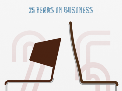 25 Years concept (work in progress) 25 business celebrating celebrations chairs years