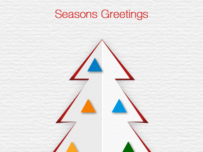 Seasons Greetings V4 card festive noel seasons greetings christmas tree
