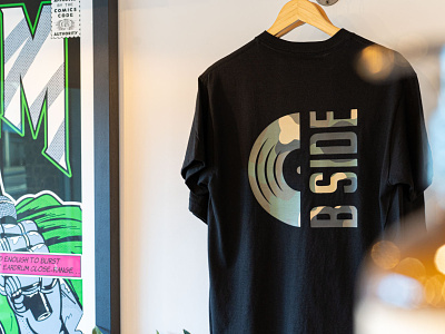 B Side T-Shirt #1 brand branding clothing hairdressers icon logo records shop vinyl